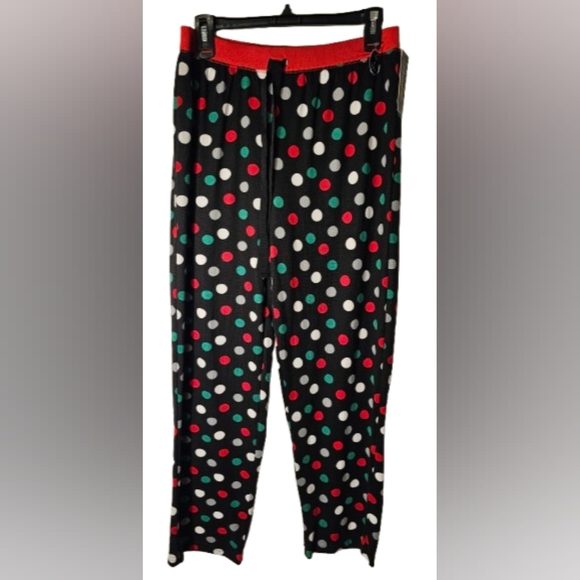 Rene Rofe Sleepwear Christmas Polka Dot Pajama Pants Women's Size Large NWT - Picture 1 of 8